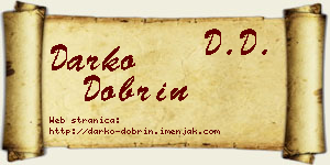 Darko Dobrin vizit kartica